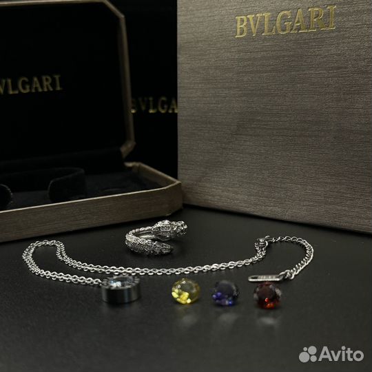 Bvlgari кольцо с кулоном