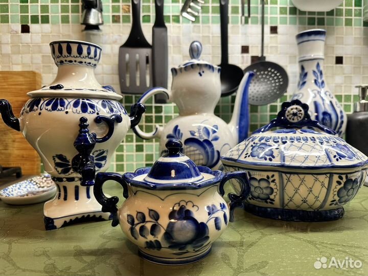 Конфетница / сахарница / шкатулка / ваза Гжель