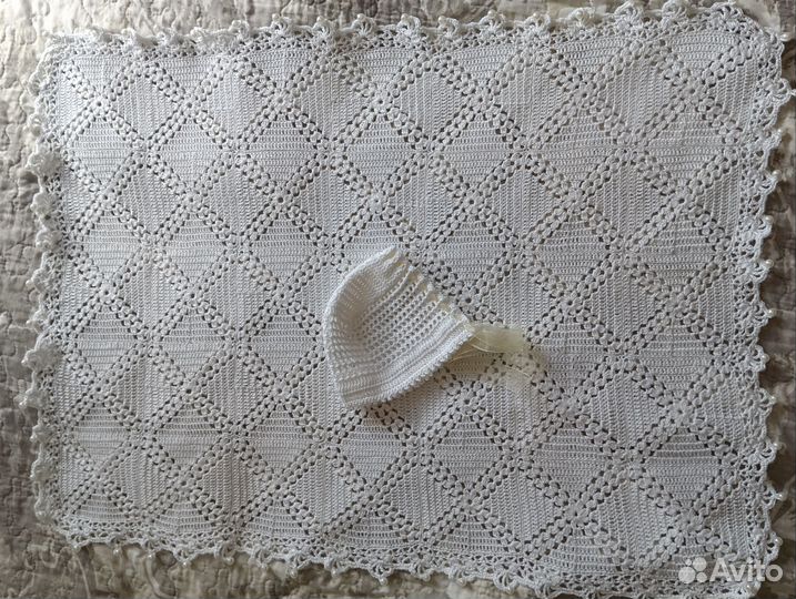 Плед детский вязаный ручная работа крючком