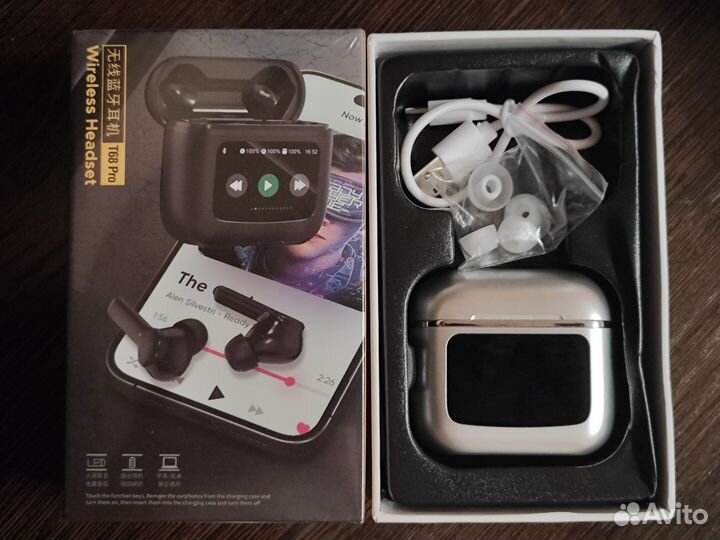 Беспроводные наушники с LED дисплеем