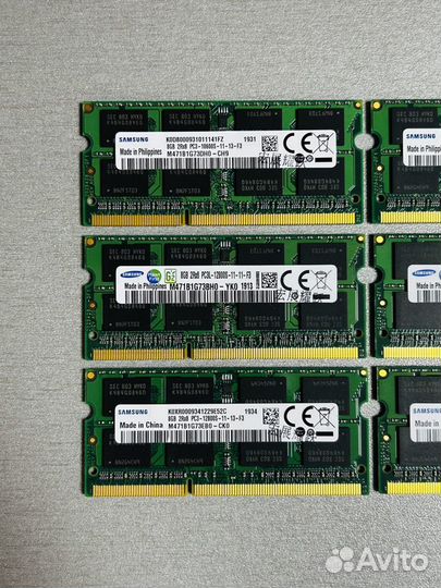 Новые So-Dimm Ddr3 / Ddr3L 8Gb фирмы Samsung