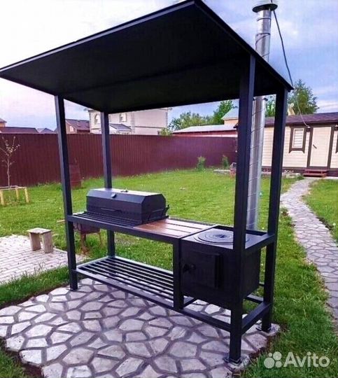 Мангал с крышей