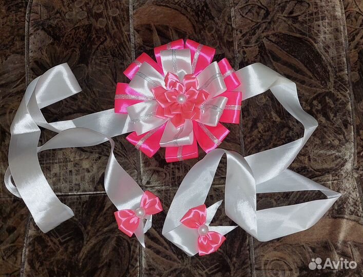 Бант на выписку ручной работы