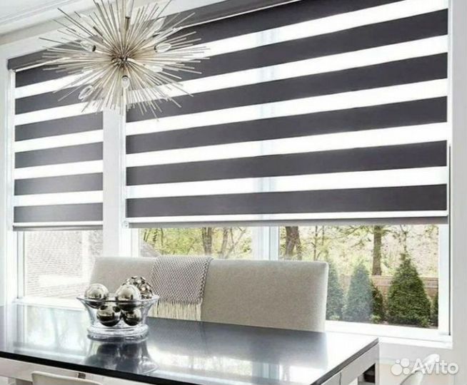 Рулонные шторы день ночь