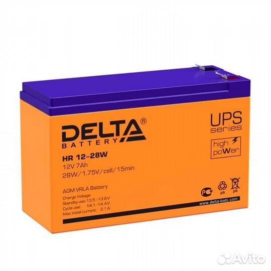 Аккумулятор delta 12v 9a,7a для бесперебойника