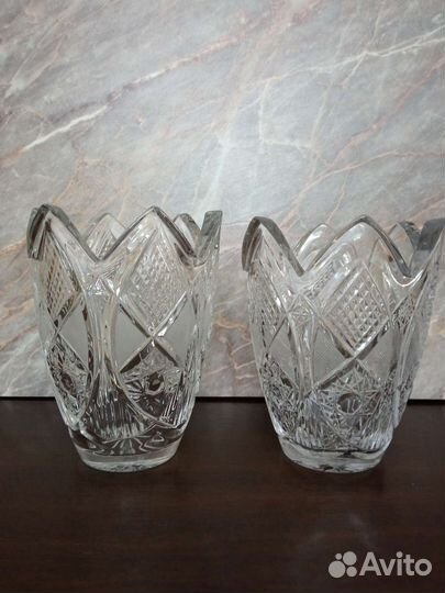 Вазы для цветов хрусталь Германия, СССР