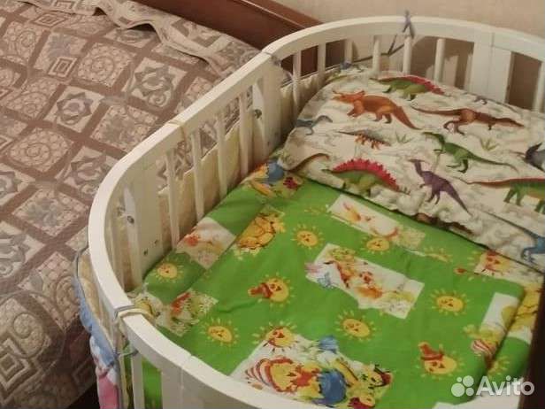 Детская кроватка круглая, овальная