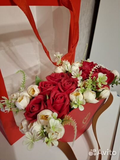 Букет из мыльных роз