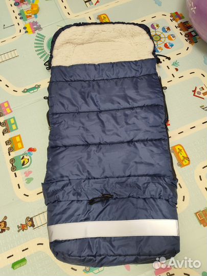 Зимний конверт в коляску на овчине до 3 лет
