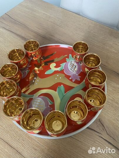 Ликерный набор «золотой олень» Дулево