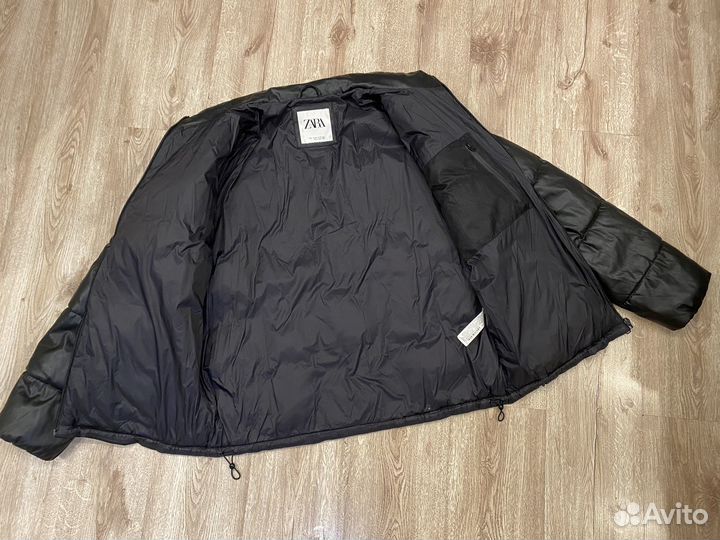 Мужская кожаная куртка Zara размер Xl