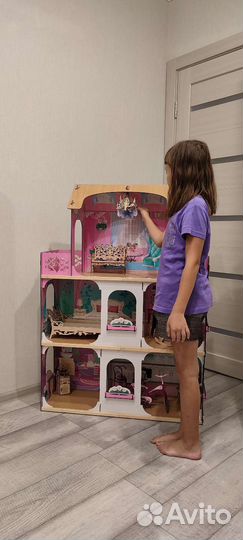 Кукольный домик для барби с мебелью