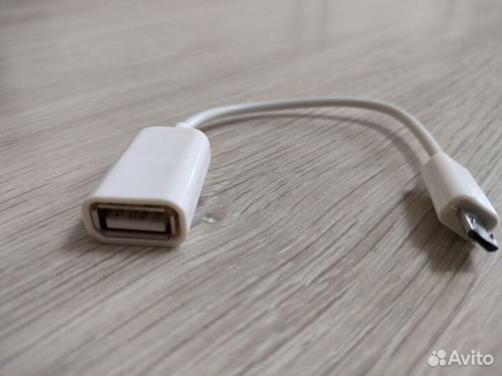 OTG кабель micro USB черный и белый