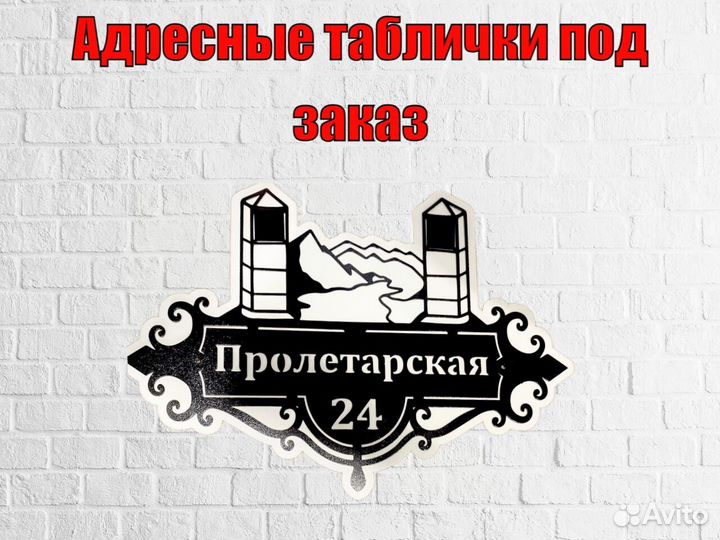 Адресная табличка металлическая