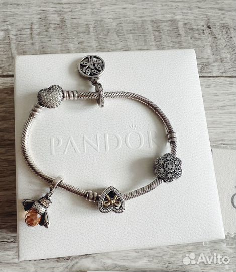 Браслет и серьги Pandora оригинал