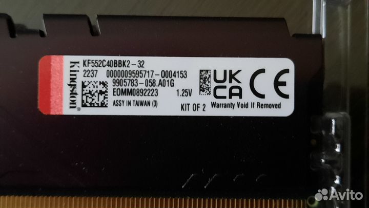 Kingston fury Beast DDR5 5200мгц 32GB (2*16) Чек