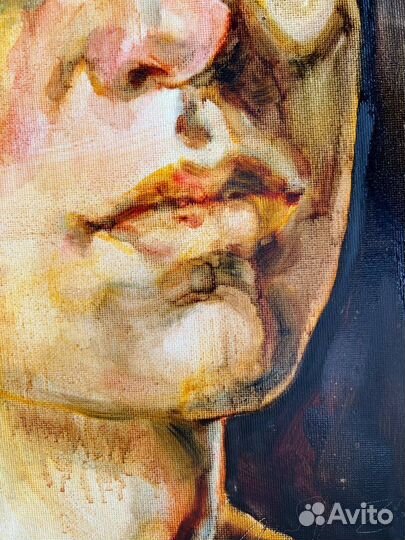 Картина маслом портрет мужчины брутальный стильный