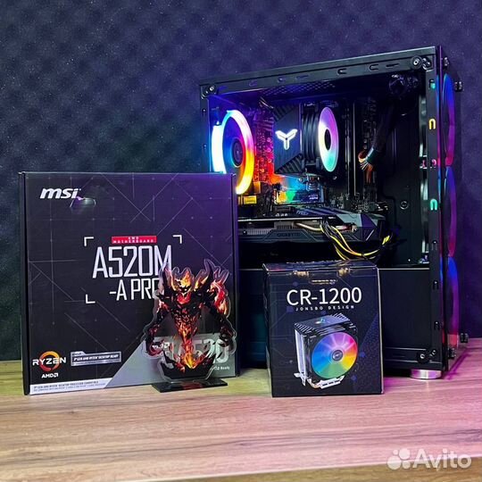 Игровой компьютер Ryzen 3 1200/GTX 1060/16gb