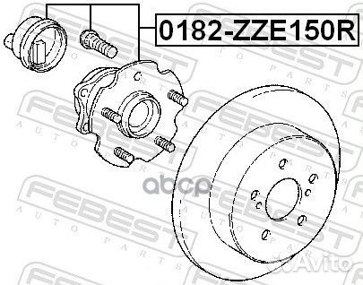 К-кт подшипника ступицы задней Toyota Corolla 1.6