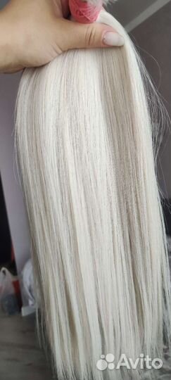 Прямой тонкий блонд 47 см
