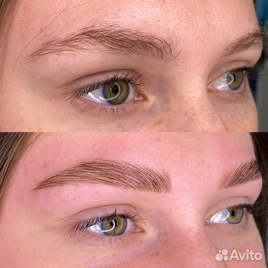 Долговременная укладка бровей, окрашивание бровей