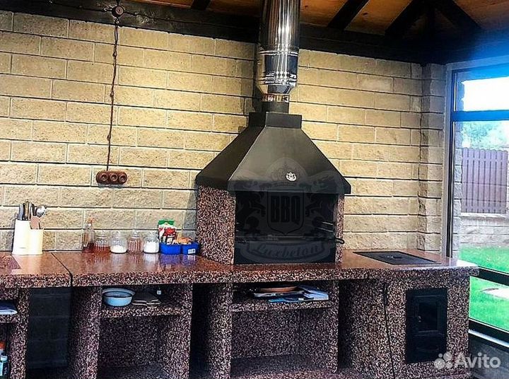 Барбекю комплекс из мрамора и Габро-диабазза