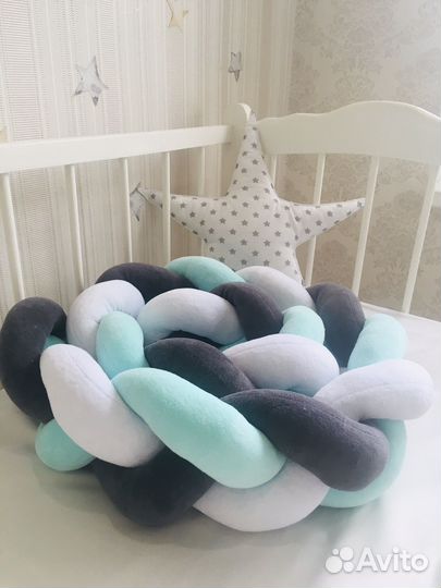 Бортик коса в детскую кроватку новый 210 см