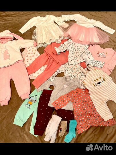 Продам вещи пакетом на девочку 68-80 размеры