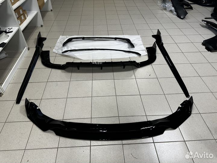 Bmw g05 обвес губы black knight aero