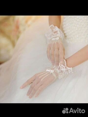 Новые белые перчатки женские