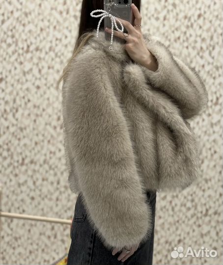 Шуба из эко меха короткая