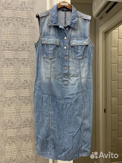 Платье джинсовое 46