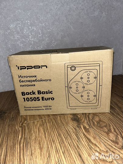 Ибп Ippon Back Basic 1050S Euro, 1050вa