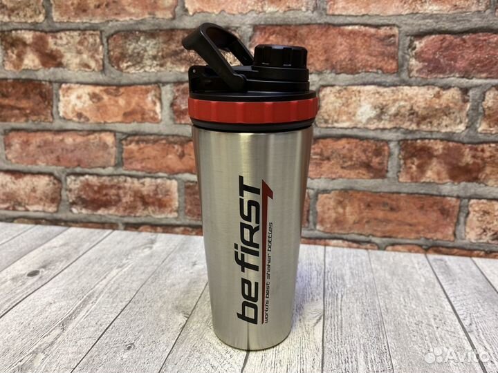 Шейкер Be First 800 мл металл. с один. стенкой