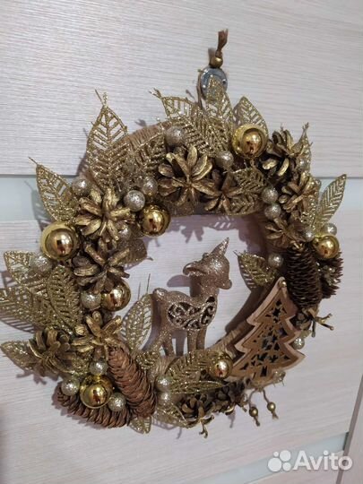 Новогодний венок на дверь