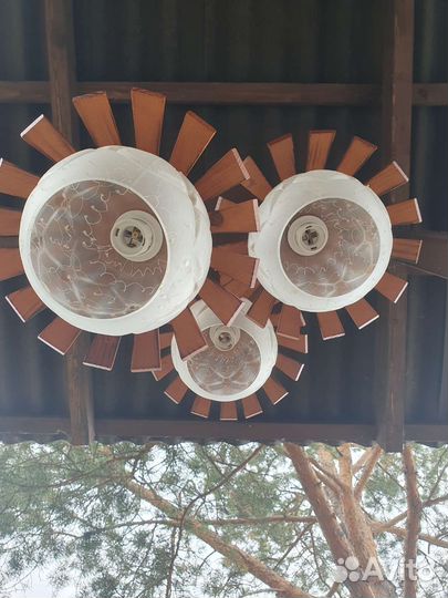 Люстра трехрожковая + бра