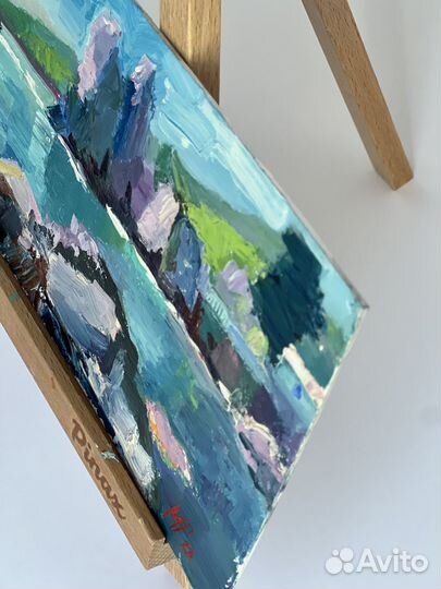 Картина маслом на картоне 