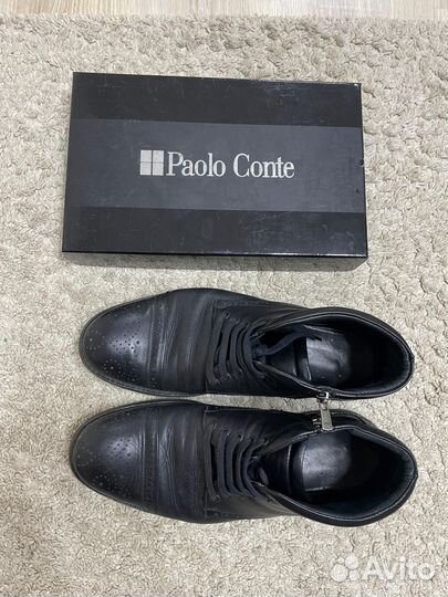 Ботинки кожаные мужские Poulo Conte