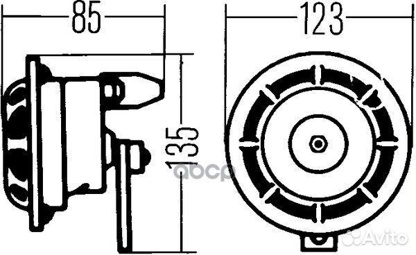 Сигнал звуковой 300/500Гц universal 3AG003399-8