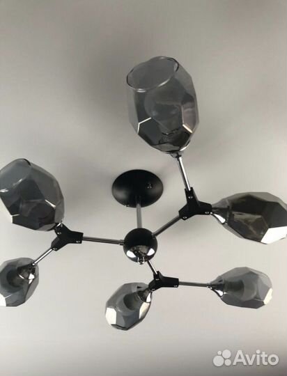 Люстра В Скандинавском Стиле Дерево Металл Стекло