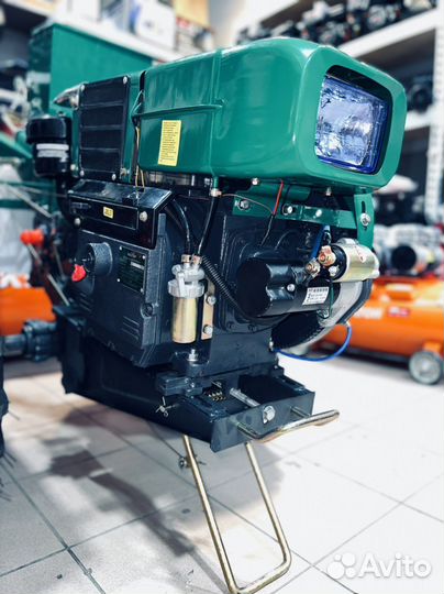 Мотоблок Файтер 15DE R195(15HP) +почвофреза+сидень