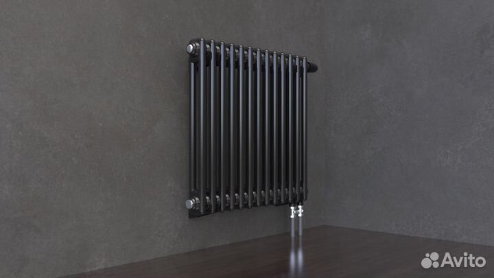 Радиатор отопления 2-х колончатый горизонтальный