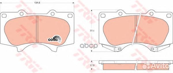 Колодки тормозные дисковые перед GDB3364 GD