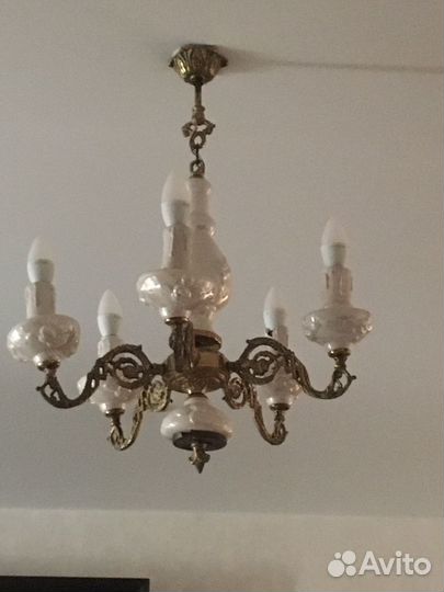Люстра бронзовая винтаж