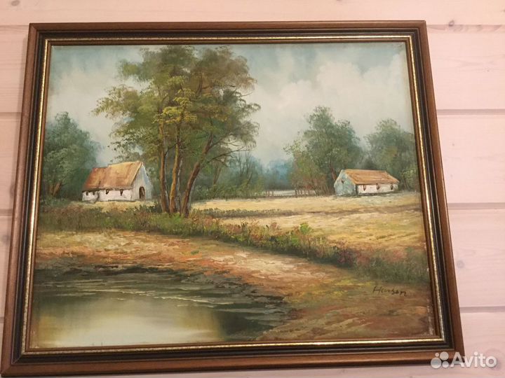 Картина - пейзаж Швеция 60- года