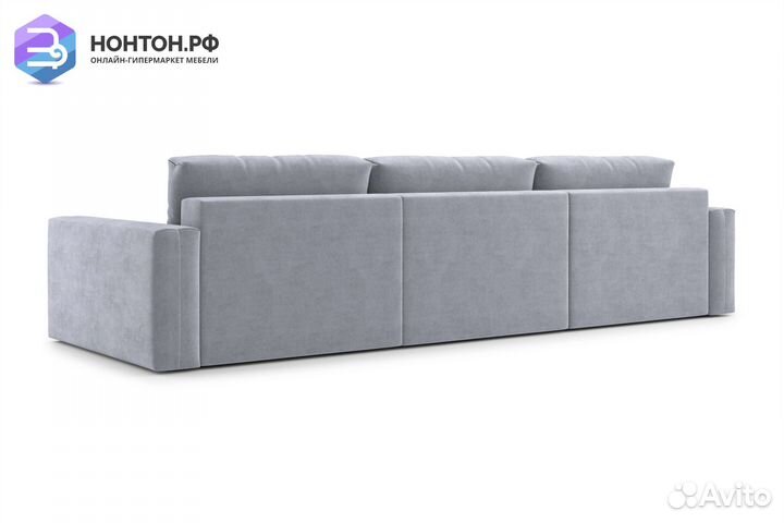 Диван тик-так Монарх 3-х местный серый