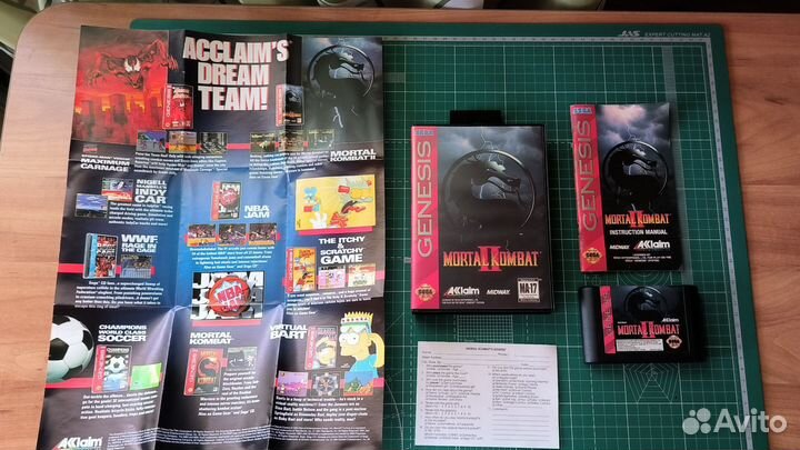 Картридж для sega mega drive Mortal Kombat 2