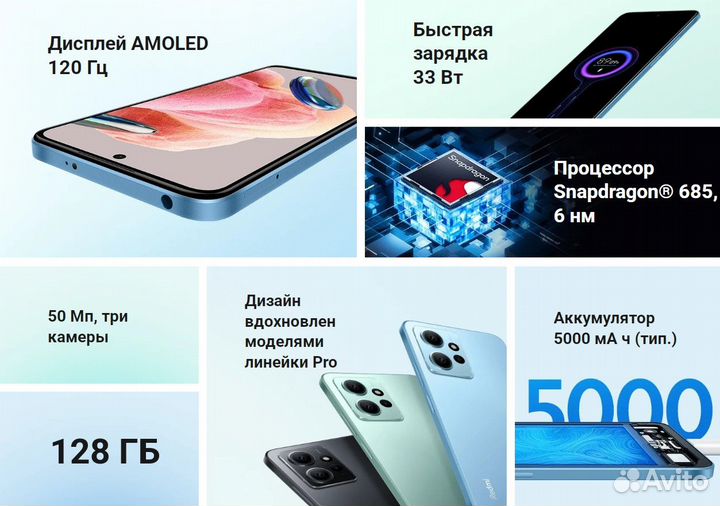 Смартфон Xiaomi Redmi Note 12 6/128GB Новый