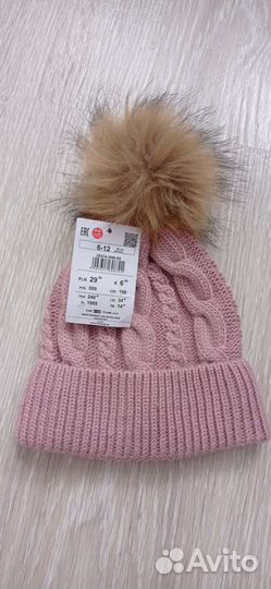Шапка для девочки 48 см(6-12мес)