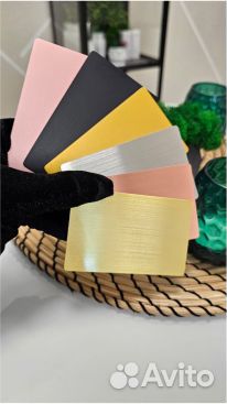 Визитки/карты из металла, лазерная гравировка